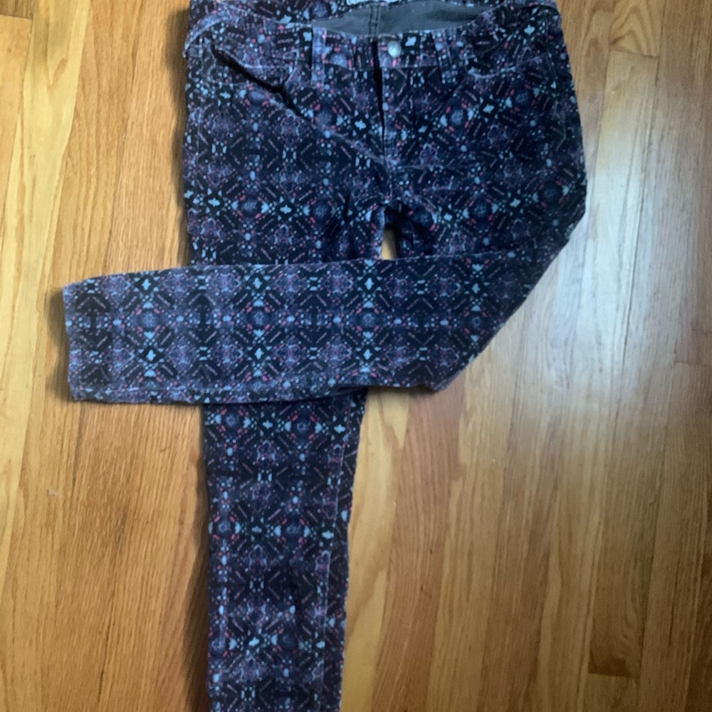 Free people velvet patterned pants, size 29